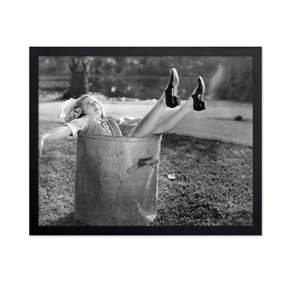 Woman in Garbage Bin
