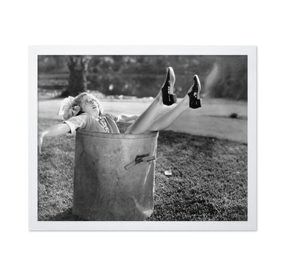 Woman in Garbage Bin