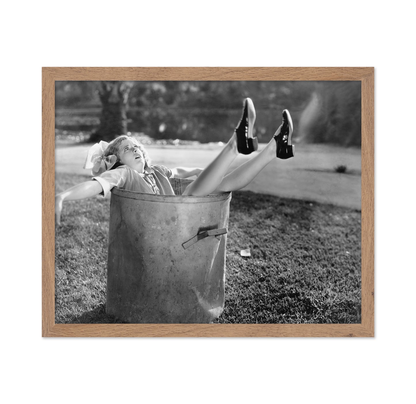 Woman in Garbage Bin