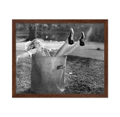 Woman in Garbage Bin