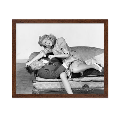 Playful Couch Couple 1940s