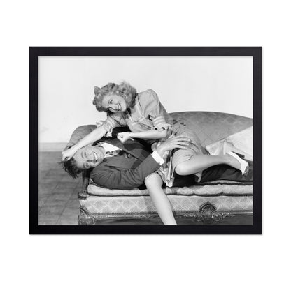 Playful Couch Couple 1940s
