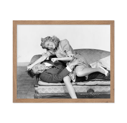 Playful Couch Couple 1940s