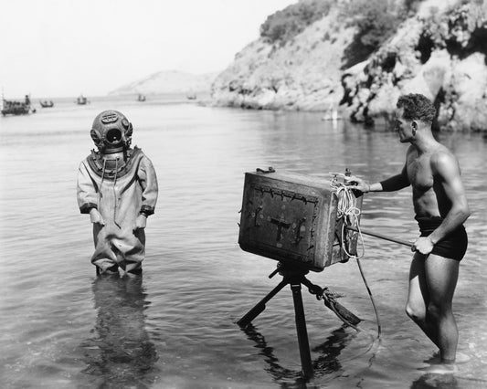 Diver Beach Scene