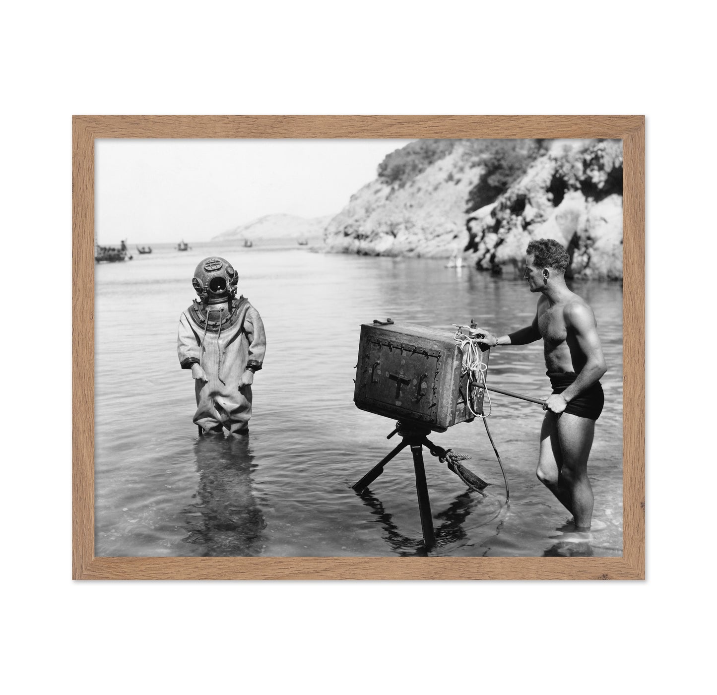 Diver Beach Scene