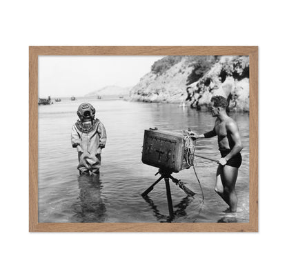 Diver Beach Scene
