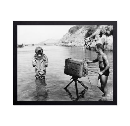 Diver Beach Scene