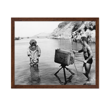 Diver Beach Scene