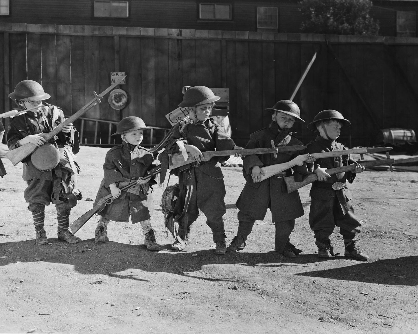 Children Soldier Play 1940s