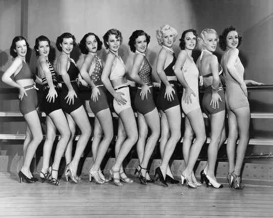 Line Of Female Dancers 1930s