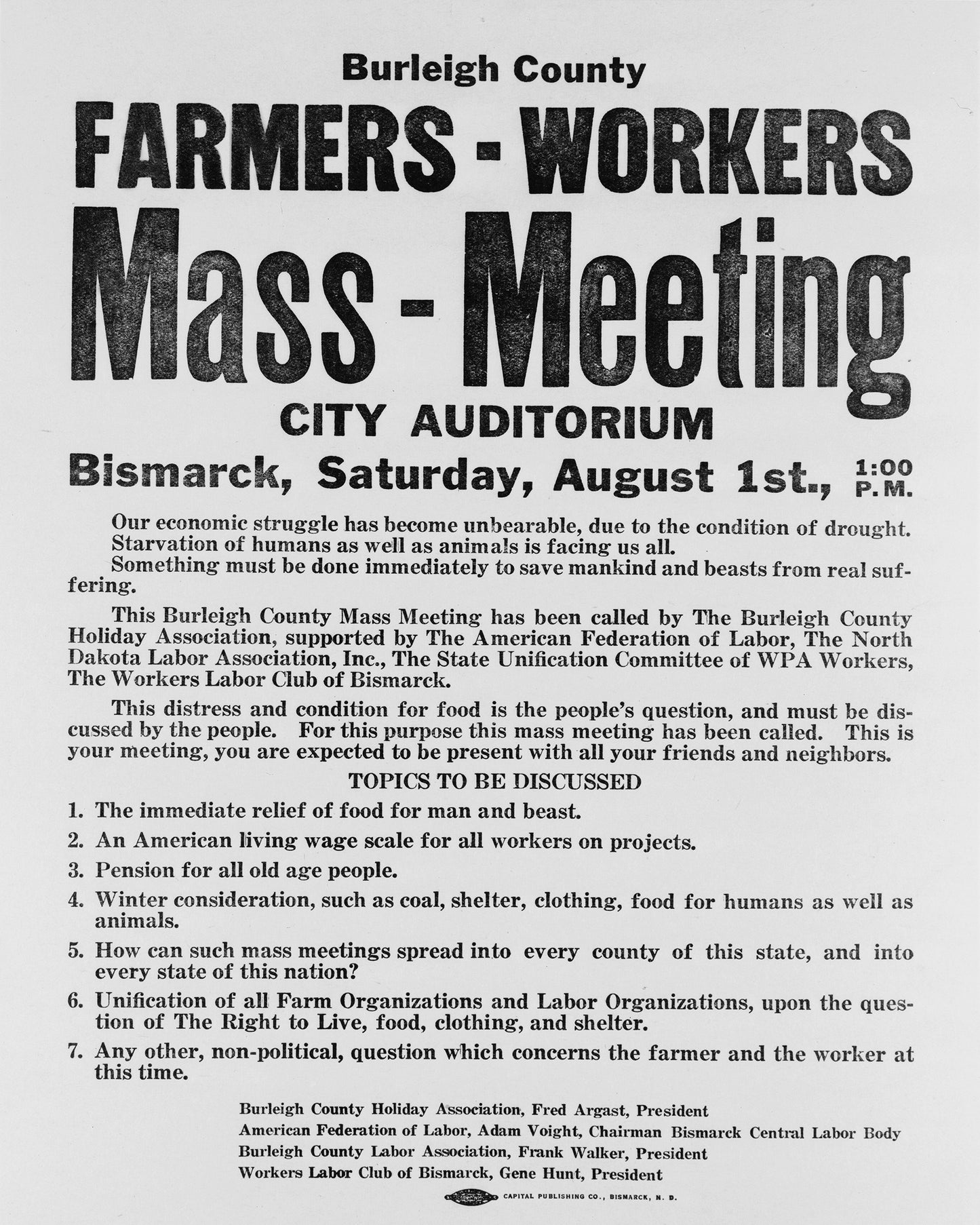 Mass Meeting 1937