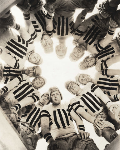Football Huddle 1930s