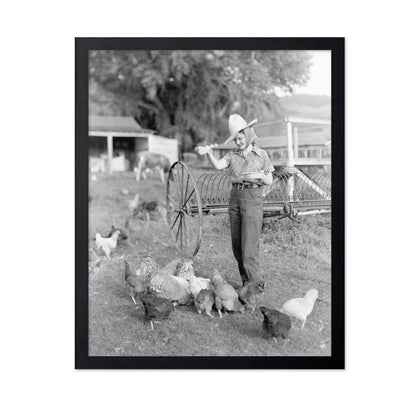 Farm Woman Scene 1940s