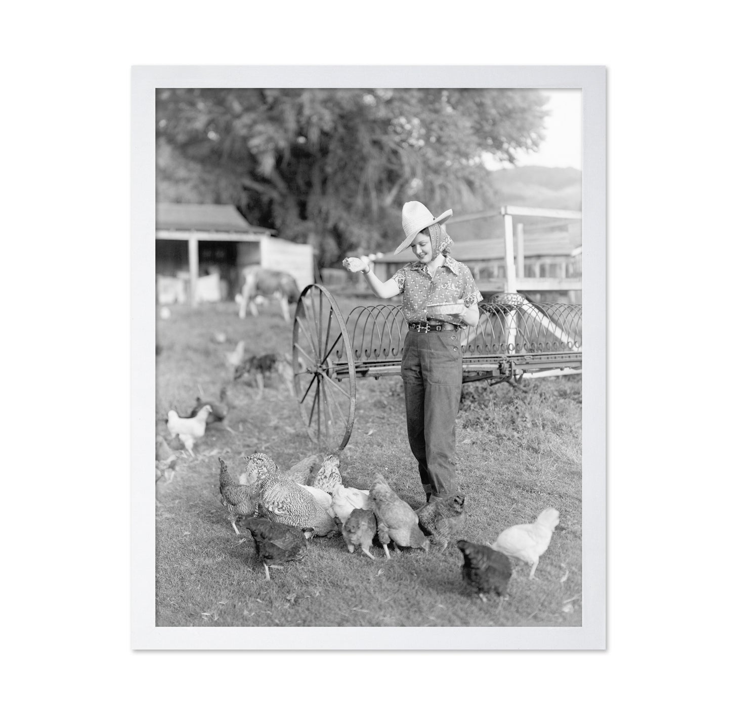 Farm Woman Scene 1940s