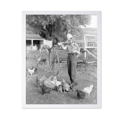 Farm Woman Scene 1940s
