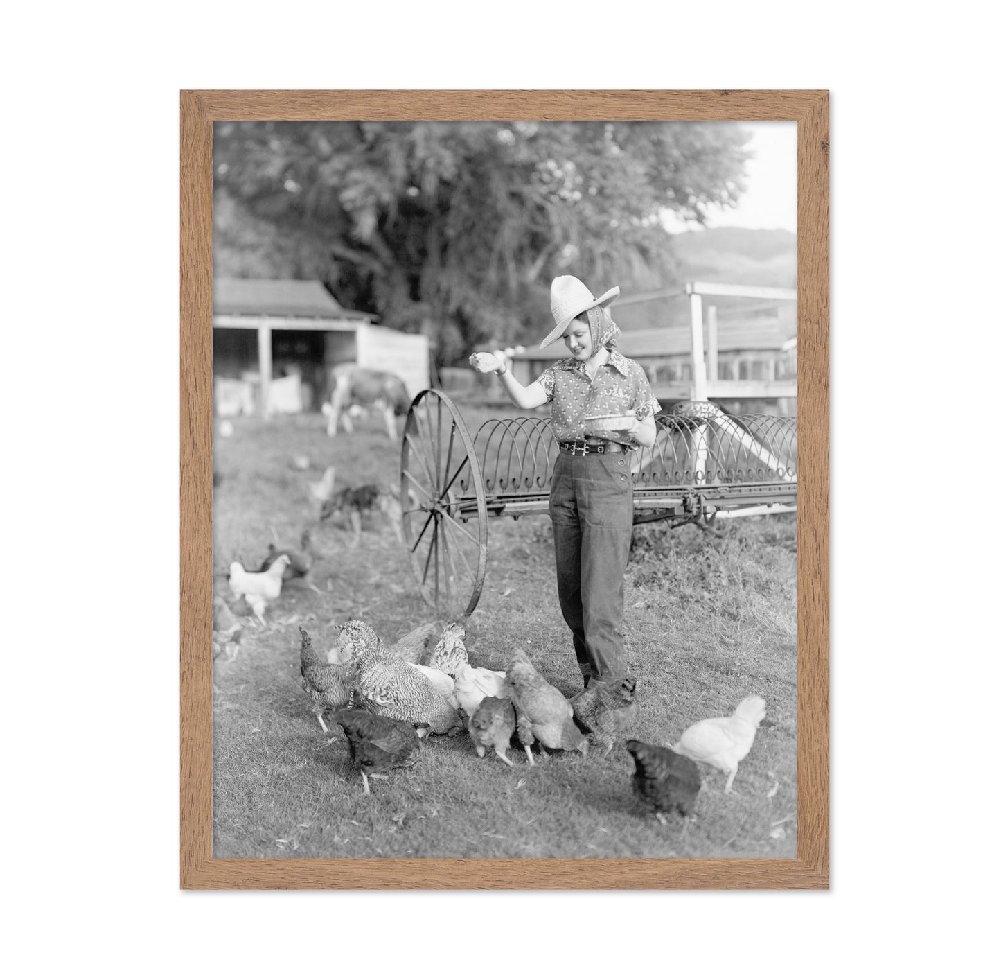 Farm Woman Scene 1940s