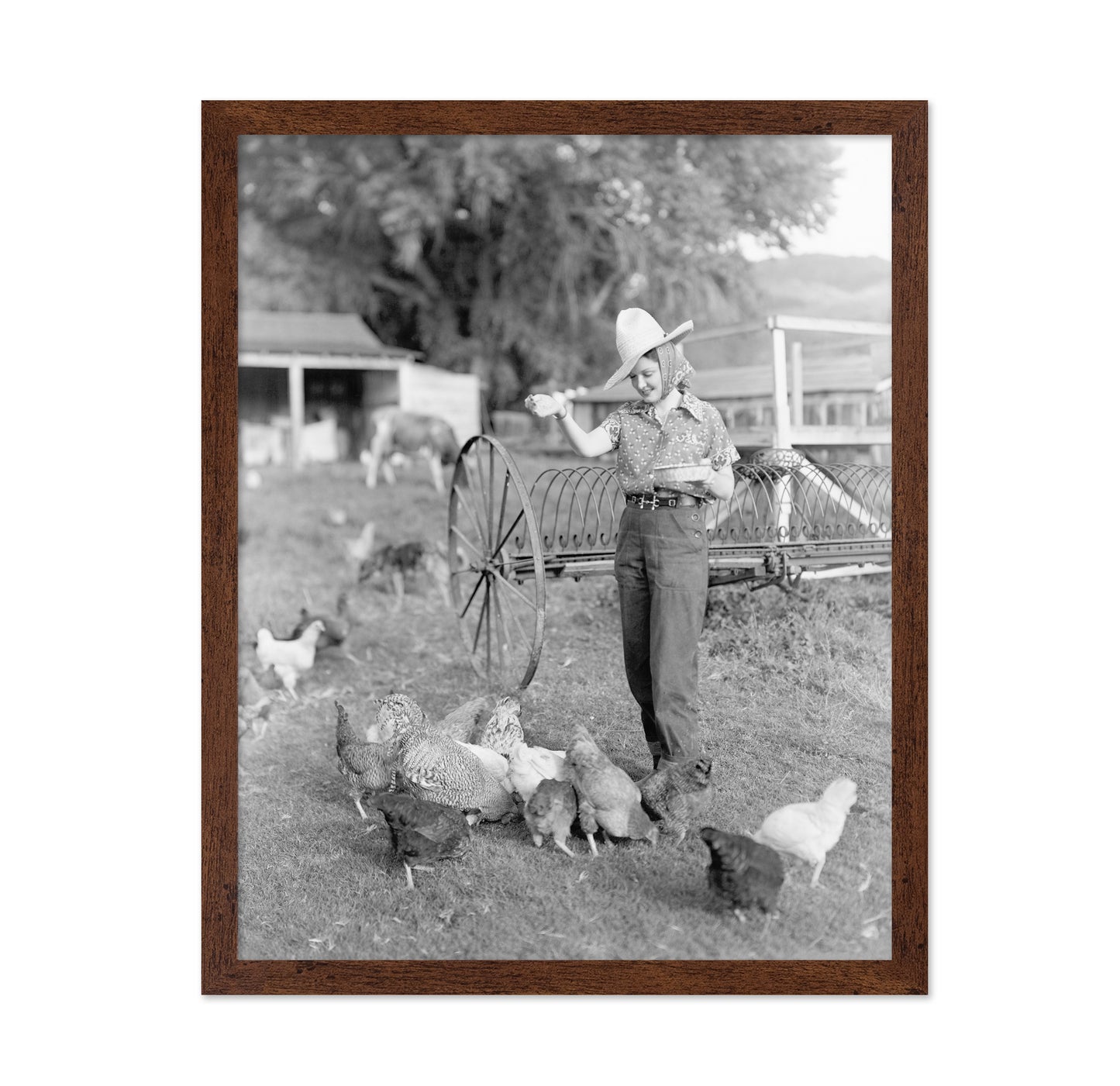 Farm Woman Scene 1940s