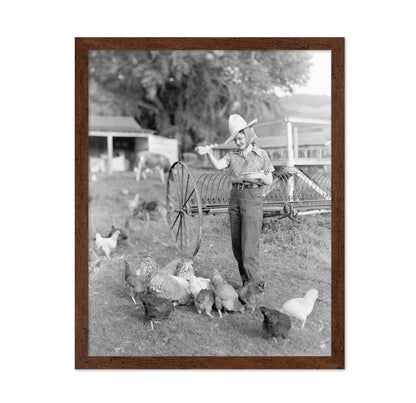 Farm Woman Scene 1940s