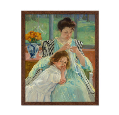Young Mother Sewing 1900