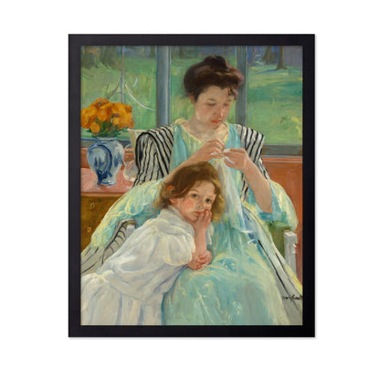 Young Mother Sewing 1900