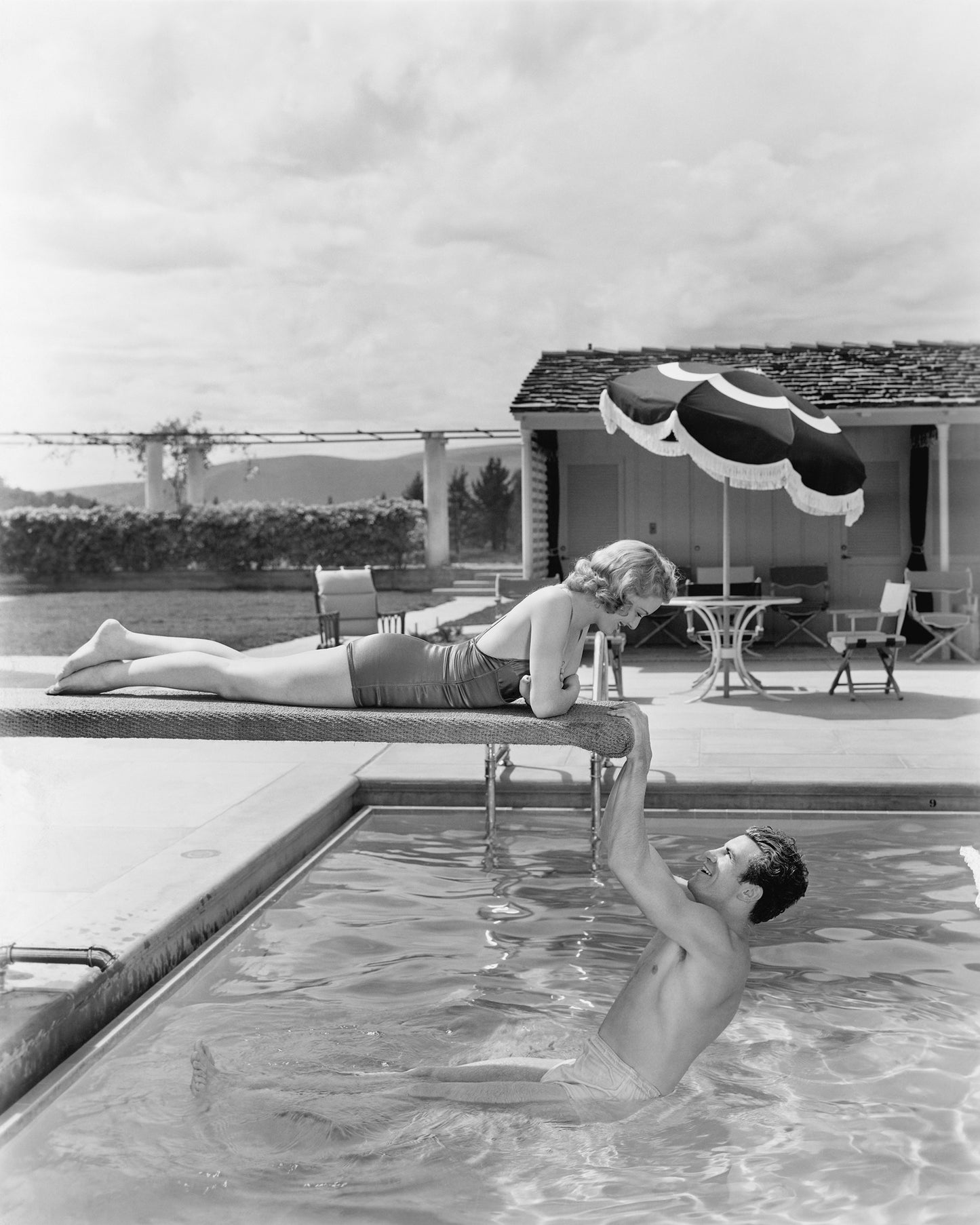 Poolside Couple 1930s