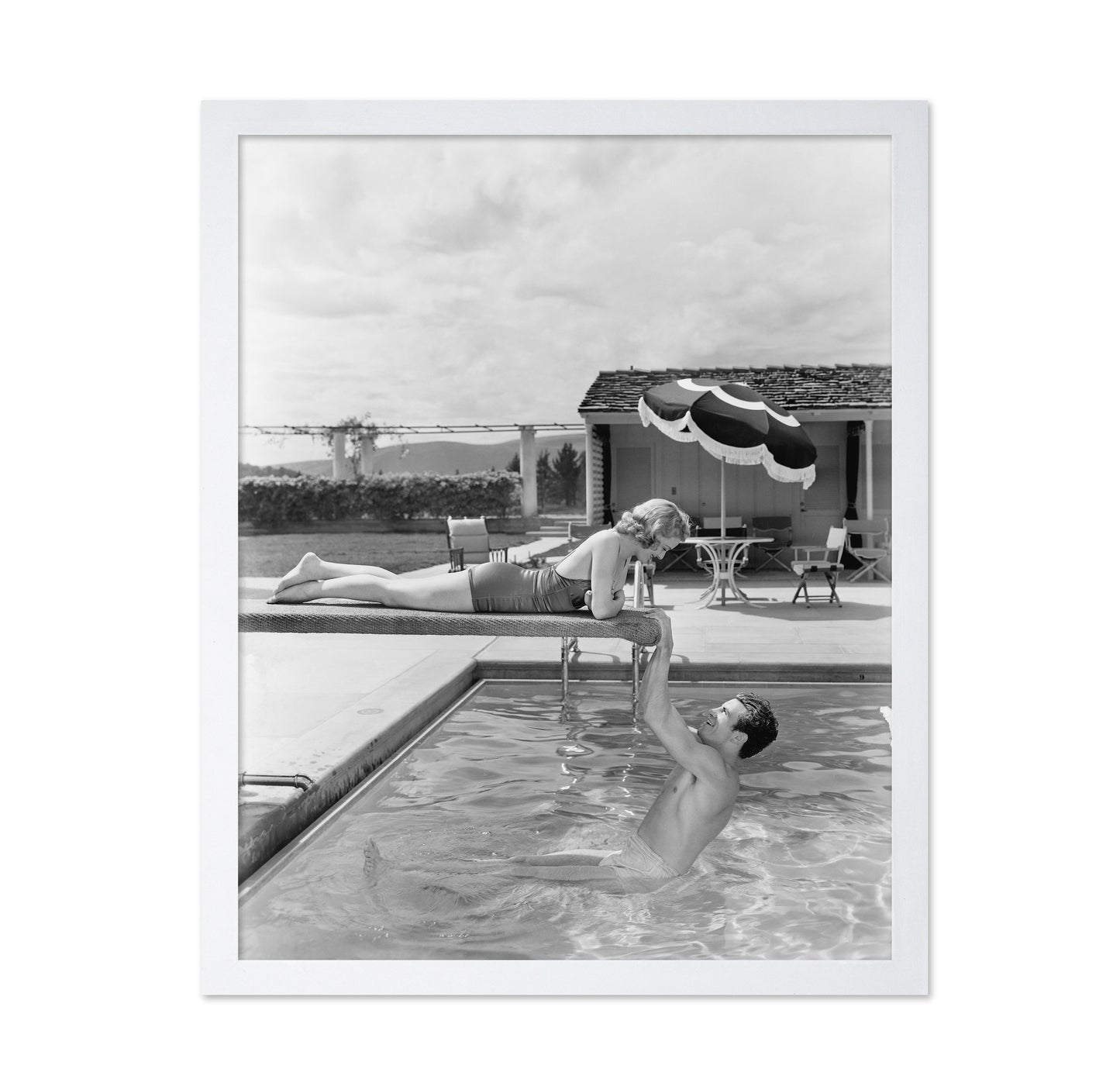 Poolside Couple 1930s