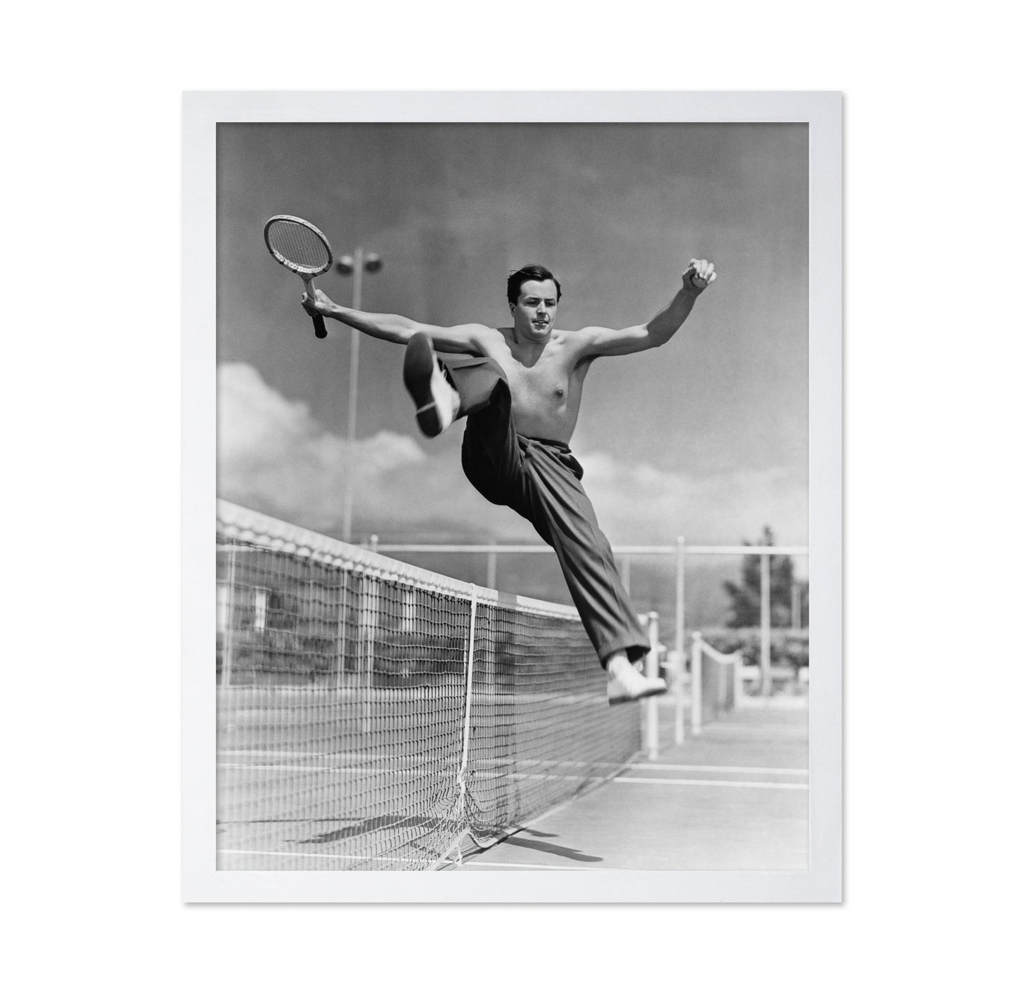 Tennis Player Jumping 1930