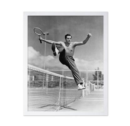 Tennis Player Jumping 1930