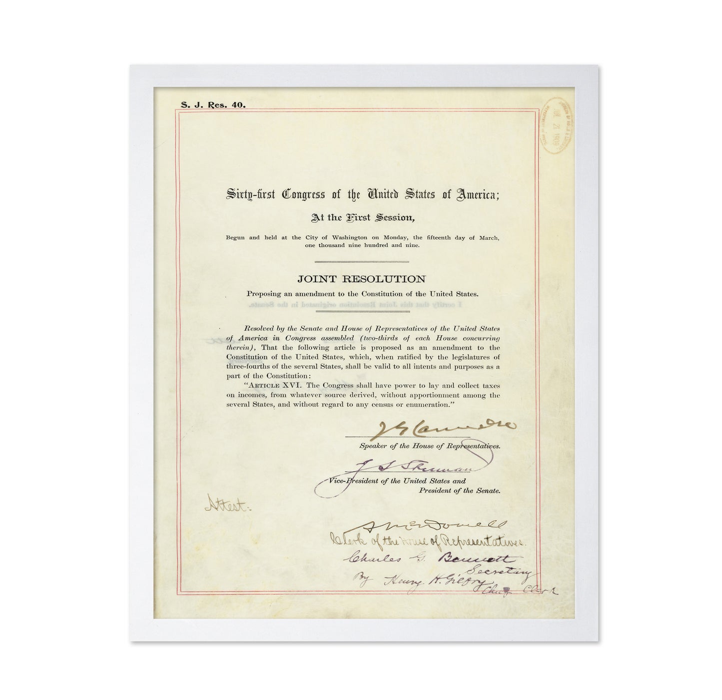 16th Amendment 1913