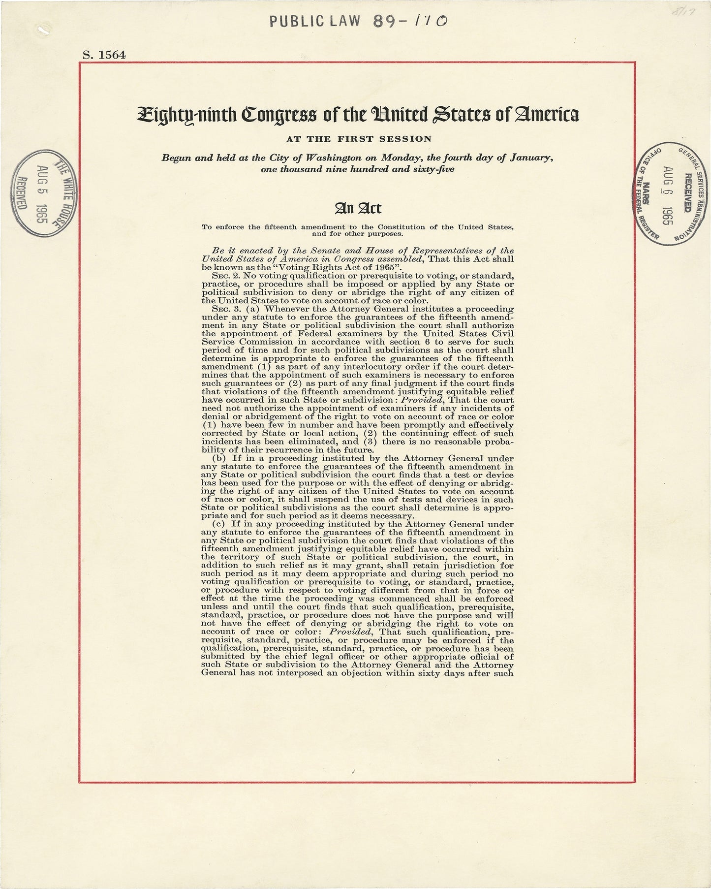 Voting Rights Act 1965