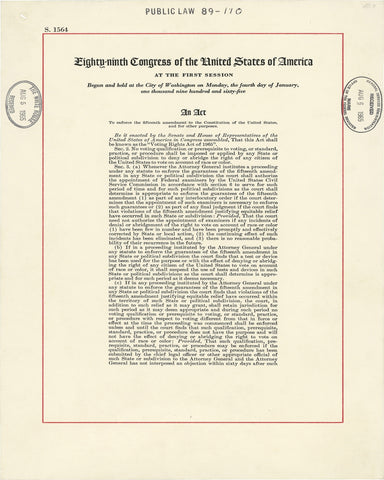 Voting Rights Act 1965