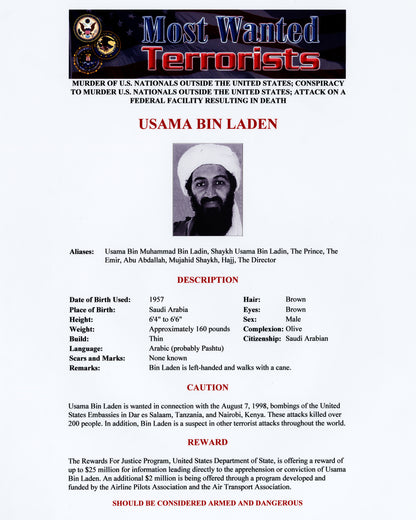 Bin Laden Poster 1999