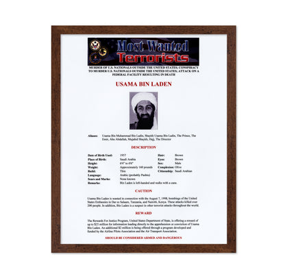 Bin Laden Poster 1999