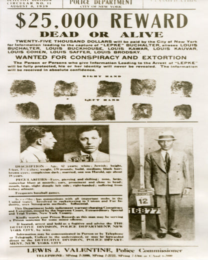 Lepke Wanted Poster 1949