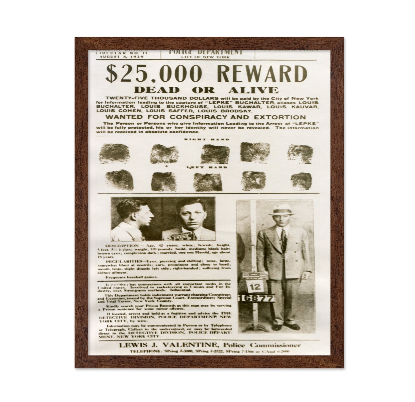 Lepke Wanted Poster 1949
