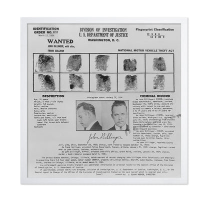 Dillinger Wanted 1934