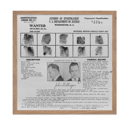 Dillinger Wanted 1934