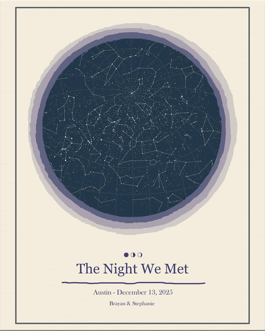Night Sky Star Map