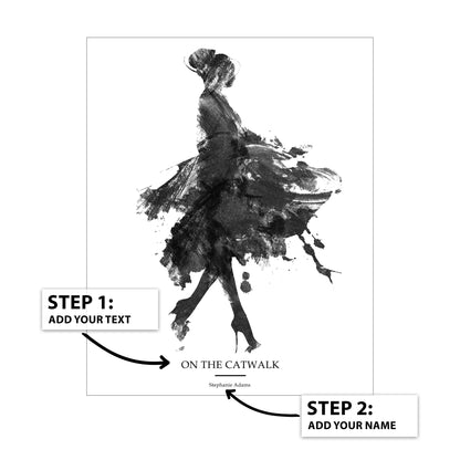 Personalized Woman in Black Ink