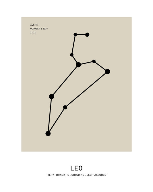 Leo Zodiac Star Map