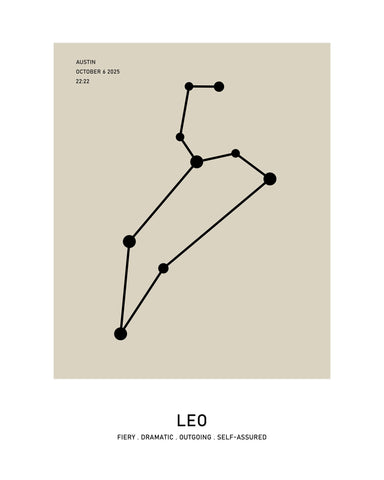 Leo Zodiac Star Map