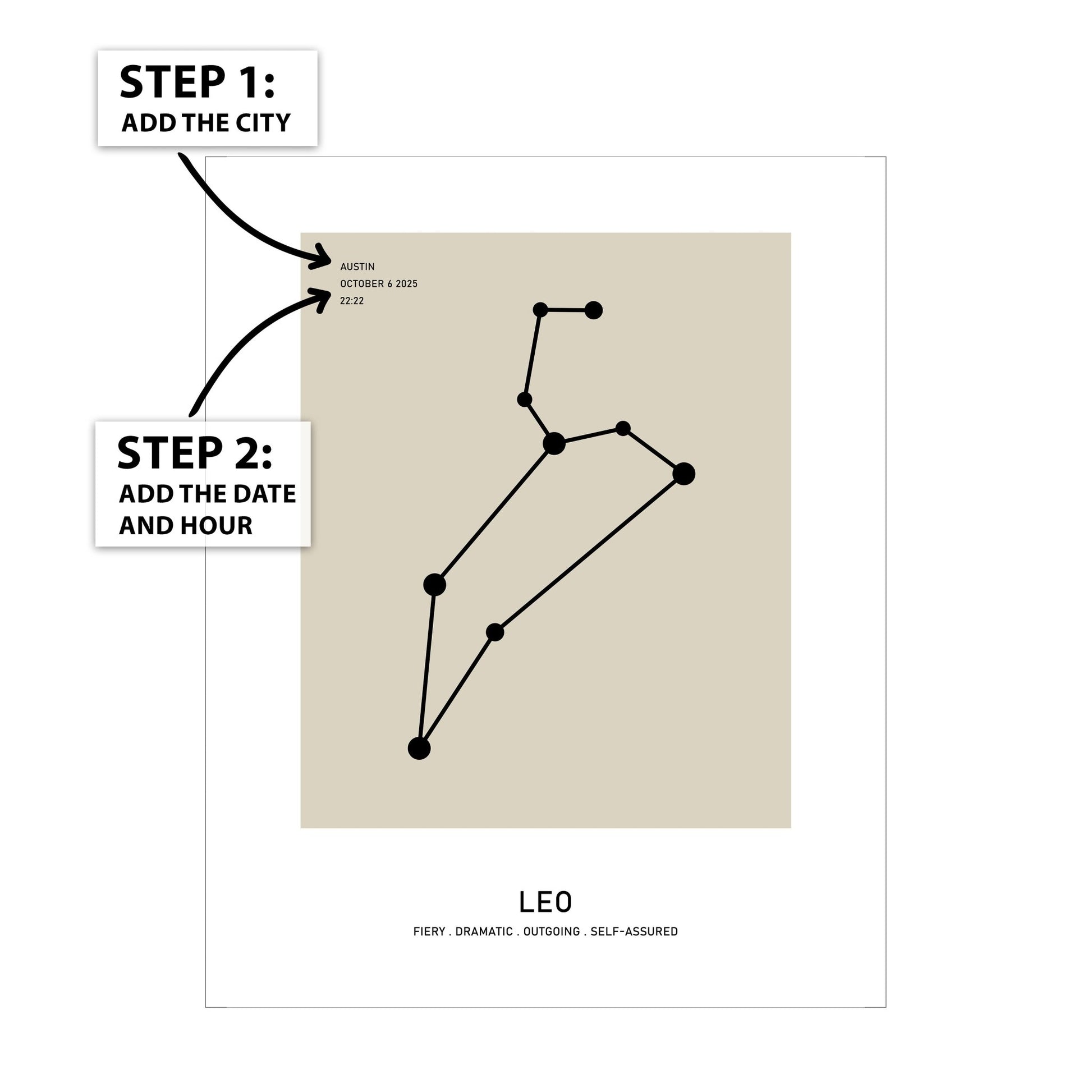 Leo Zodiac Star Map