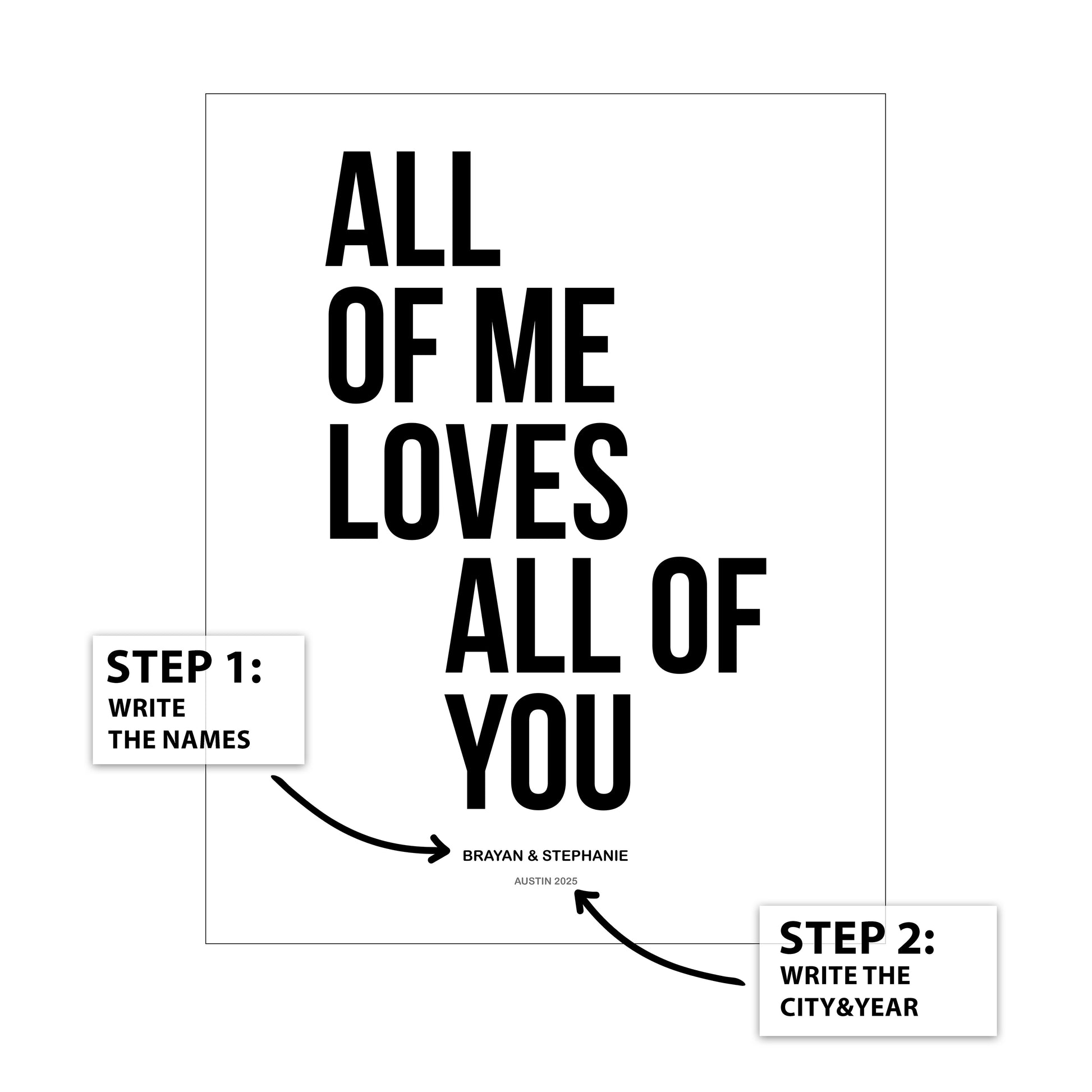 All of Me Loves All of You Personal