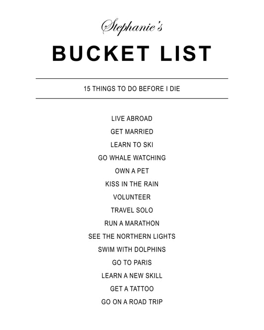 Bucket List