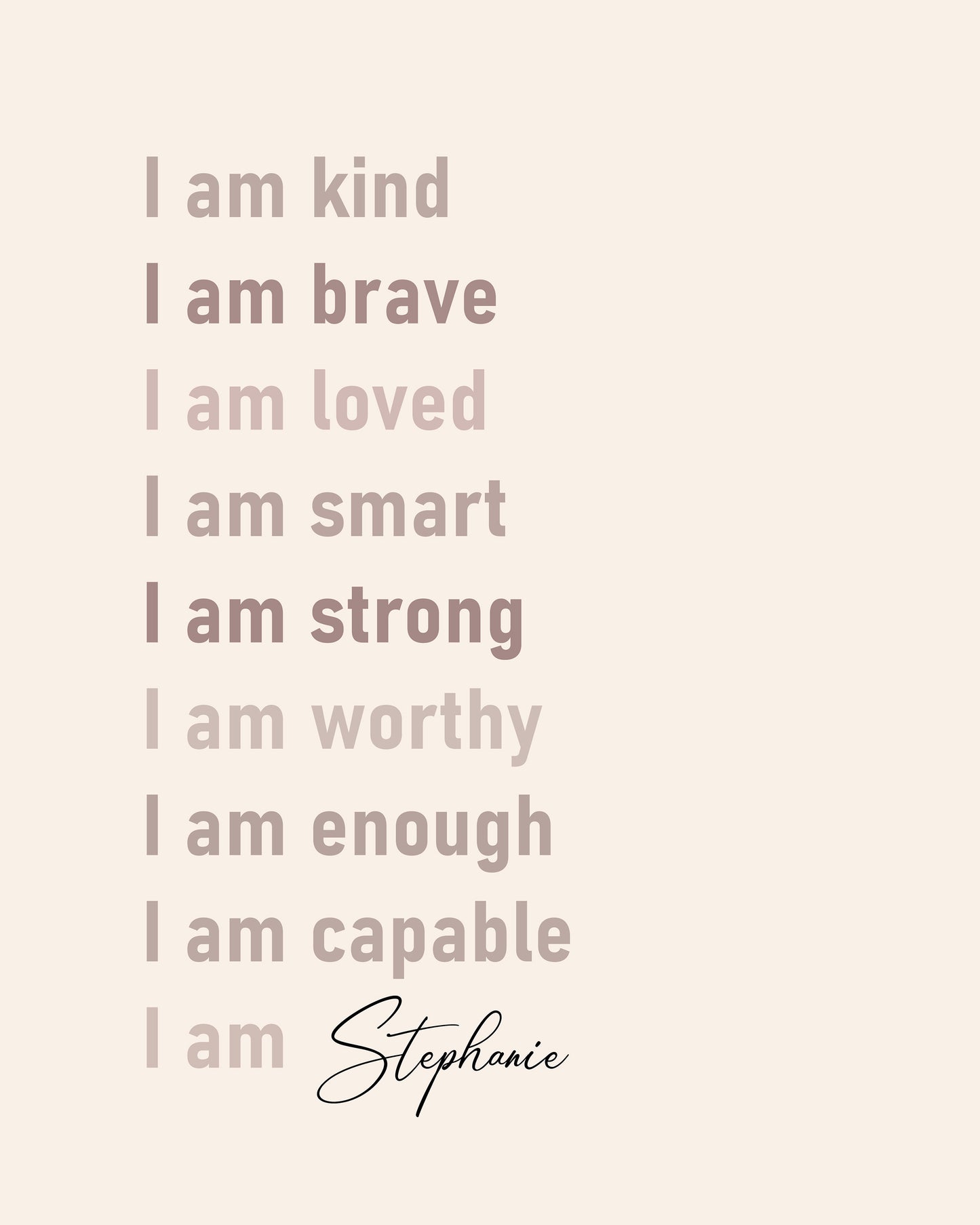 Customized Positive Affirmations No1