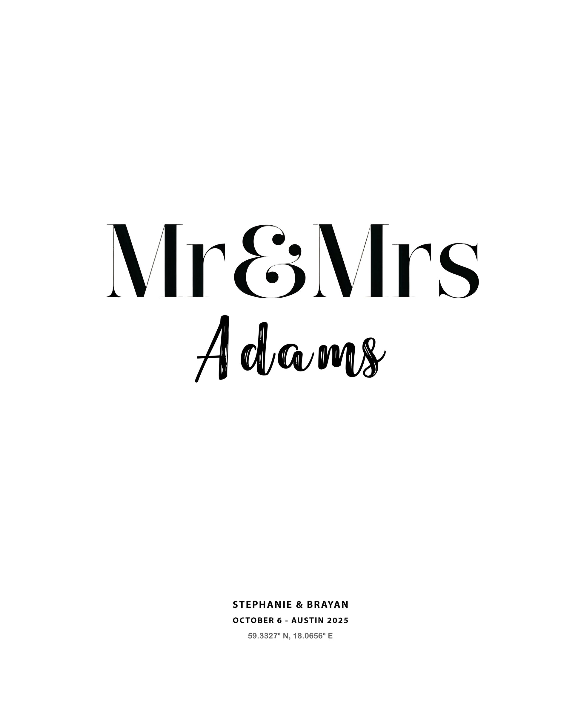 Mr & Mrs Personal