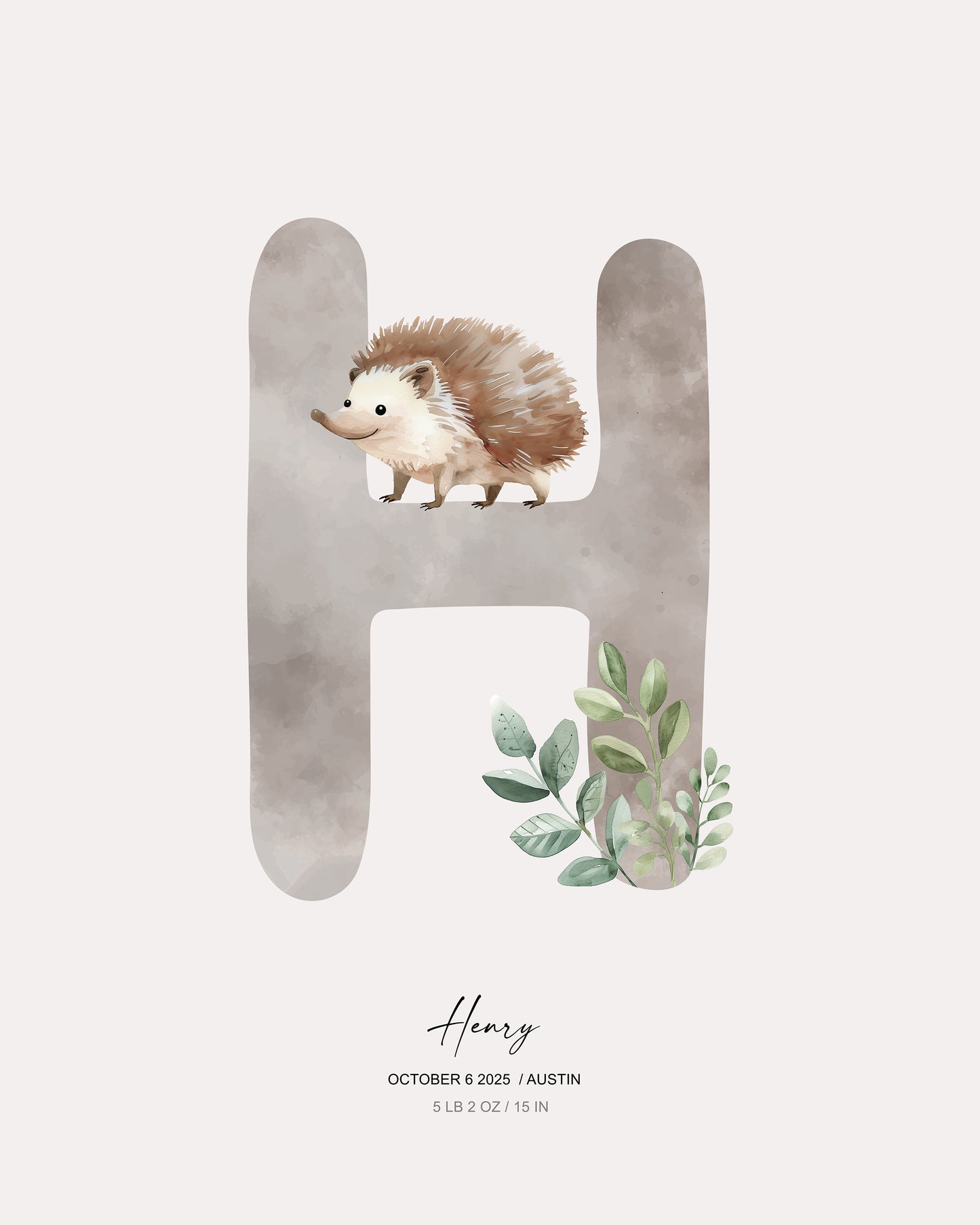 Letter H - Kid's Name