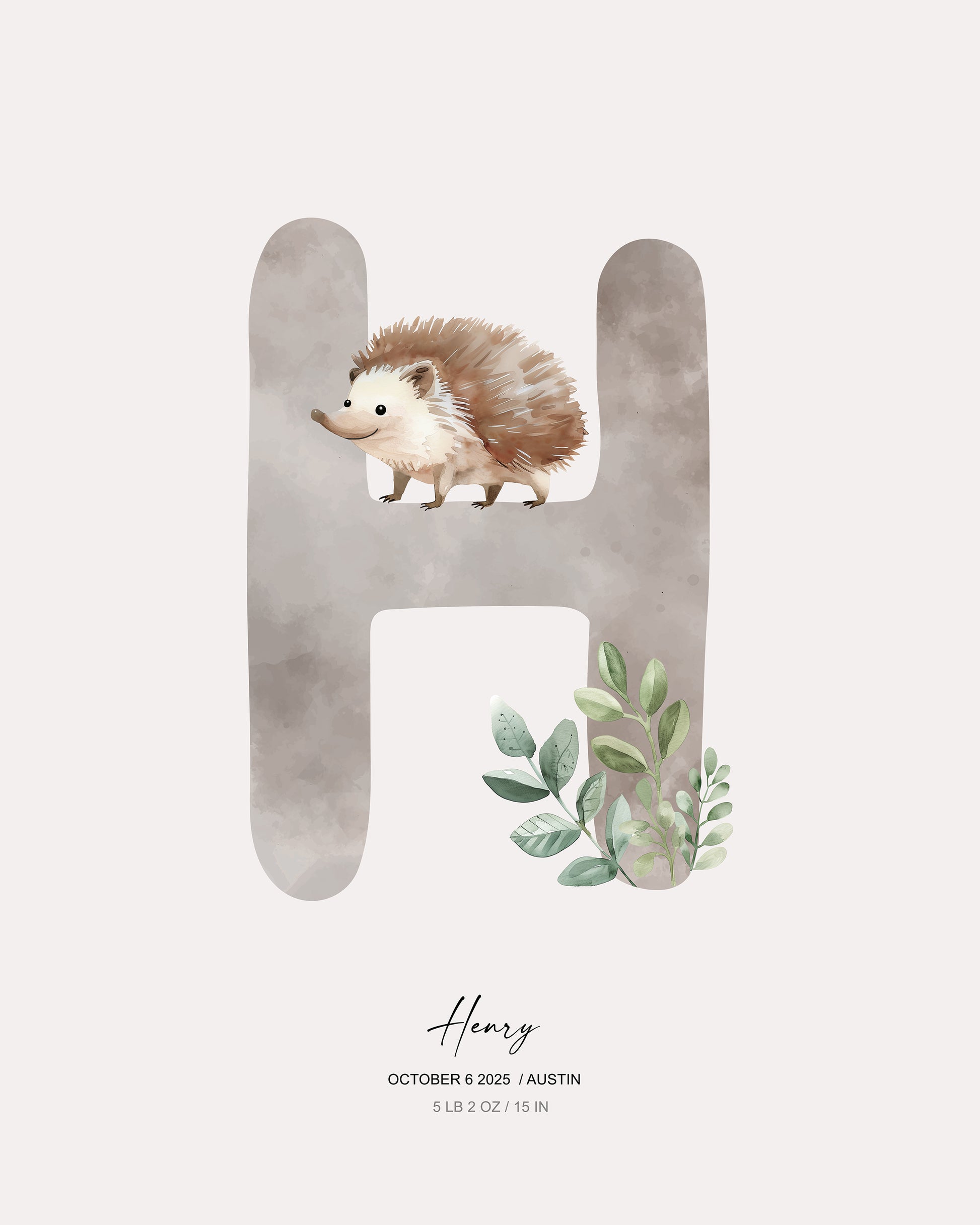 Letter H - Kid's Name