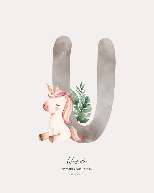 Letter U - Kid's Name