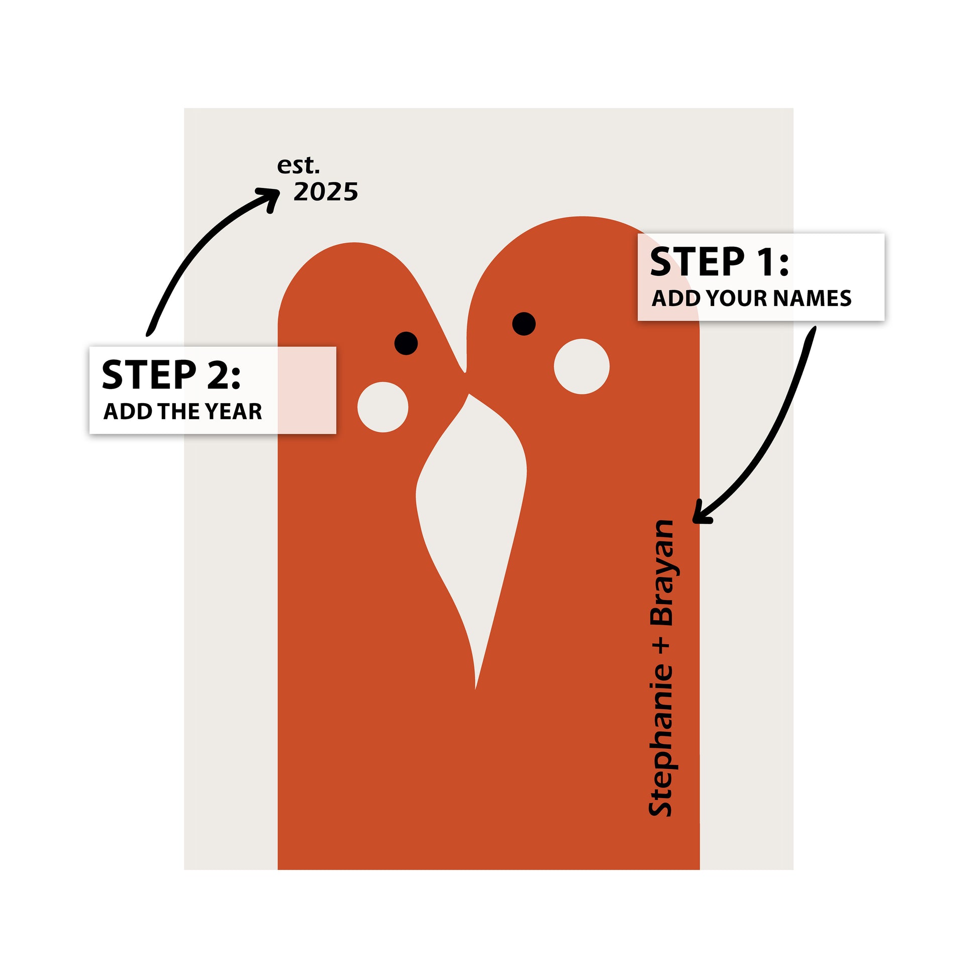 Abstract Couple's Kiss Personal